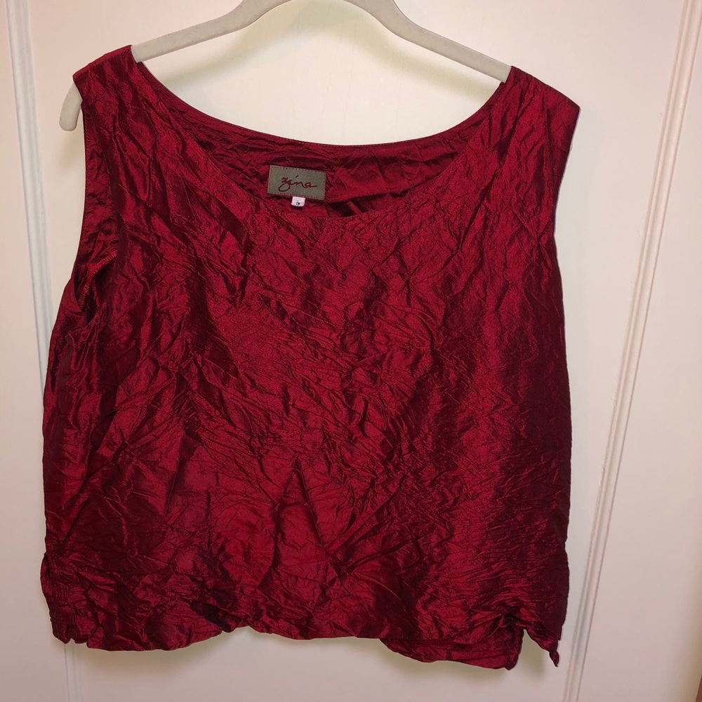 Red tank, silk